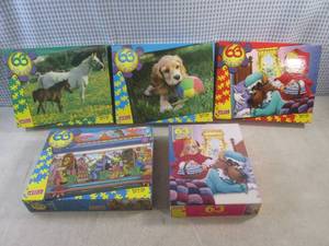 lot 89 image: (CSB) 5 New 63 Piece Puzzles - Unop...