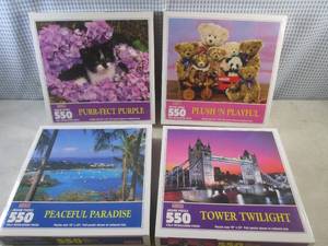 lot 91 image: (CSB) 4 New 550 Piece Puzzles - Uno...