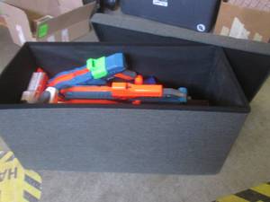 lot 110 image: (BR1) Storage Bench Full of Assorte...