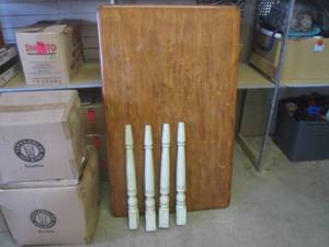 lot 127 image: (BS) Wood Table 58 x 36...