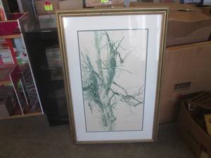 lot 130 image: (A-4) Framed Watercolor Print Wint...
