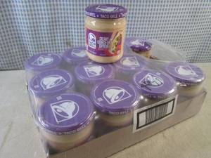 lot 150 image: (B-2) 12 Jars of Taco Bell Creamy C...