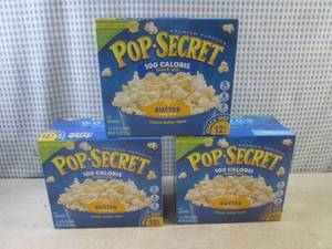 lot 159 image: (B-2) 3 Boxes of Pop-Secret Snack S...