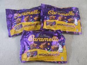 lot 196 image: (B-1) 3 Bags of Cadbury Caramello M...