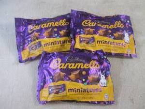 lot 197 image: (B-1) 3 Bags of Cadbury Caramello M...