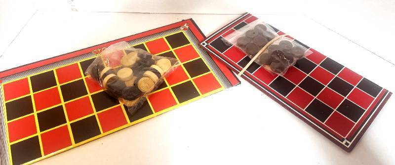 lot 22 image: Two Vintage Checker Boards