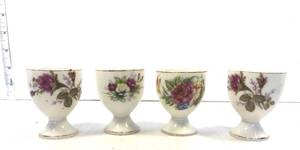 lot 20 image: Four Japan Floral Egg Cups