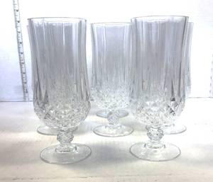 lot 26 image: Set of 8 Longchamp Ice Teas by Cristal DArques Durand