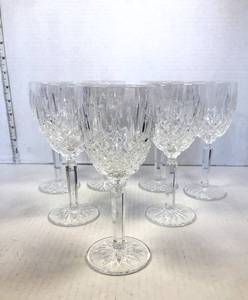 lot 40 image: 7 Waterford Crystal Ballybay 6 12 Goblets Discontinued 2004-2008