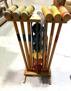 lot 76 image: Vintage Croquet Set Complete