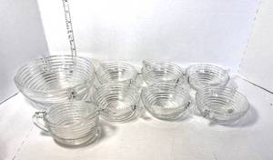 lot 66 image: Set of 1938-43 Manhattan Bowls and Creamer