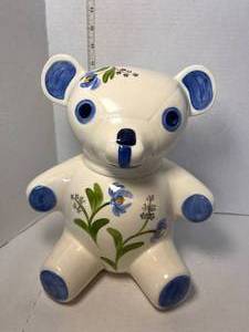 lot 43 image: Vintage N.S. Gustin Ceramic Teddy Bear Cookie Jar