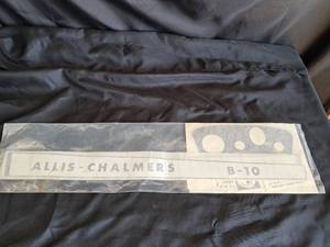 lot 25 image: Allis Chalmers B-10 Sticker Set