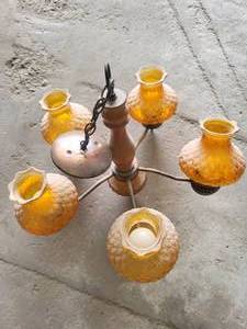 lot 81 image: Miscellaneous Lot (Chandelier Light, Desk Light, 2 Drawer File cabint, Unifloor Supra Flooring)