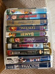 lot 74 image: Collection of 10 Disney and Classic Family VHS Movies