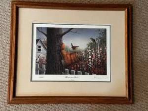 lot 77 image: Limited Edition Framed Art Print Home in a Boot by Les C. Kouba