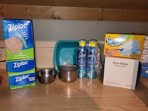 lot 195 image: Household Cleaning Essentials Bundle with Ziploc Bags and Pledge