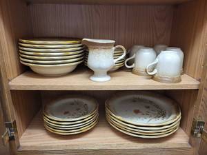 lot 246 image: Set of Stoneware Dinnerware with Floral Design