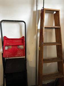lot 288 image: Used Ladder and Folding Step Stool