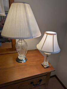 lot 28 image: Crystal Table Lamps Set