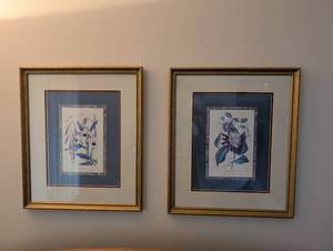 lot 99 image: Framed Botanical Print Pair