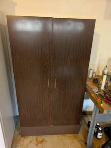 lot 278 image: Woodgrain Storage Cabinet with Supplies