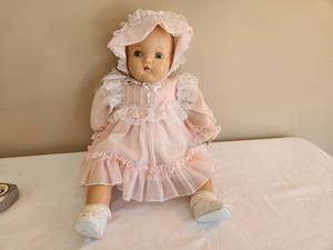 lot 88 image: Vintage Baby Doll in Pink Dress