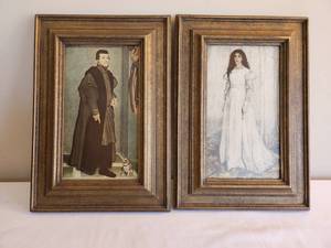 lot 240 image: Set of Two Framed Classic Portraits