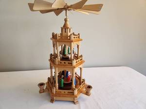 lot 276 image: 2-Tier Wooden Christmas Pyramid