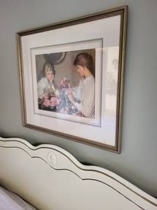lot 104 image: Framed Art Print - Floral Ladies