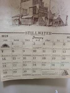 lot 111 image: 1979 Vintage Stillwater Calendar