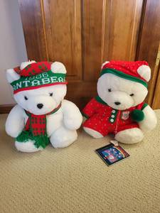 lot 131 image: Vintage 1980s Santa Bear Set
