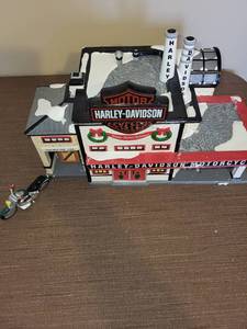 lot 183 image: Dept 56 Harley Davidson Snow Village Display