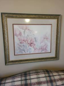 lot 202 image: Framed Floral Artwork 39 x 32