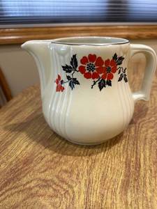 lot 451 image: Vintage Floral Ceramic Pitcher