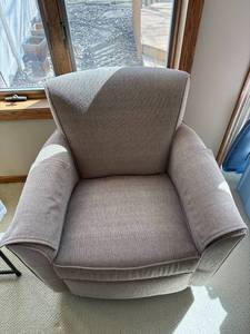 lot 9 image: Contemporary Beige Swivel and Rocking Armchair