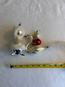 lot 311 image: Vintage Angel & Bird Christmas Ornaments