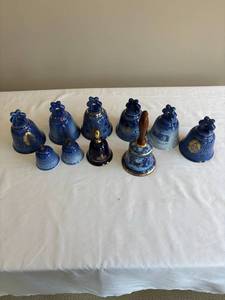 lot 329 image: Vintage Blue Commemorative Bells Collection