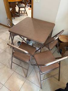 lot 444 image: Samsonite Folding Card Table Set