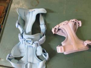 lot 31 image: 2 dog harnesses 1 large one small...