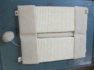 lot 50 image: wall hanging cat scratcher and toy...