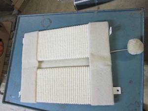 lot 54 image: wall hanging cat scratcher and toy...