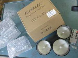 lot 81 image: flameless led candles with remote...