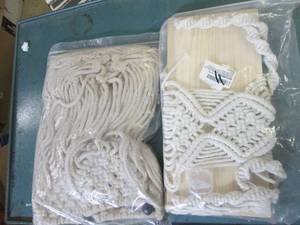 lot 105 image: 2 macrame wall shelves...