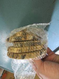 lot 126 image: 6 wooden coasters...