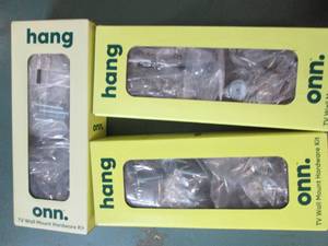 lot 179 image: lot of 3 onn hang tv wall mount har...