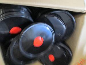 lot 223 image: box of 100 cloth pails and covers...