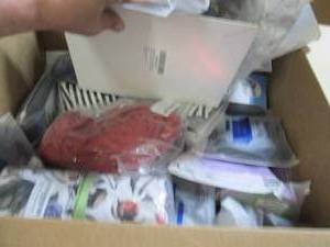 lot 224 image: box of crib sheets and more...