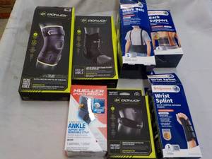 lot 74 image: Knee, Ankle, Back and Wrist Support...