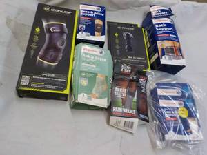 lot 76 image: Knee, Ankle, Back and Wrist Support...
